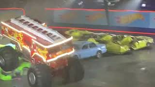 Highlights some of the Hot wheels monster truck Glow party [upl. by Dlonyar]