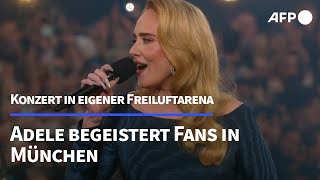 Adele begeistert Fans in München mit Konzert in eigener Freiluftarena  AFP [upl. by Tracay]