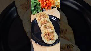 Nasta Recipe  Aloo Chawal Ke Tasty uttapam shorts viral trending nasta aloochawaleasyrecipe [upl. by Adnorrehs]