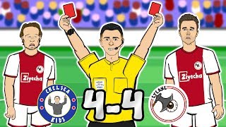 🔴2 SENT OFF 44🔴 Chelsea vs Ajax Champions League 2019 Parody Goals Highlights 2 Red Cards [upl. by Cass237]