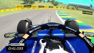 Franco Colapinto  Onboard Fast Lap  2024 Brasil Grand Prix  Asseto Corsa assetocorsa colapinto [upl. by Waverly642]