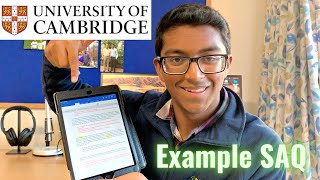 Example of a Successful My Cambridge Application SAQ [upl. by Lerad15]