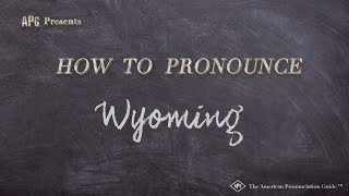 How to Pronounce Wyoming Real Life Examples [upl. by Lorna]