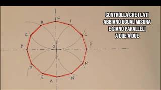 Costruzione dodecagono data circonferenza [upl. by Stevens]