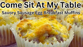 Savory Sausage Egg Breakfast Muffins [upl. by Corwun]