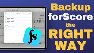 Backup your forScore Library — the CORRECT Way — before it’s too late [upl. by Eimrots453]