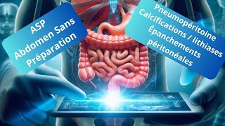 ASP en araaaabe   pneumopéritoine  épanchement péritonéale  calcifications  lithiases [upl. by Ahsinhoj]