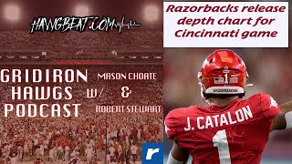 Razorbacks release depth chart for Cincinnati game [upl. by Vite118]