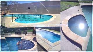 Pool Coping in Non Slip Natural Stone Pavers amp Tiles  By Stone and Slate Discounts [upl. by Nekal613]