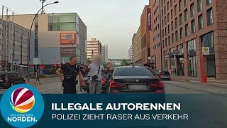 Illegale Autorennen amp Co Kontrollgruppe Autoposer zieht Raser in Hamburg aus dem Verkehr [upl. by Ecila47]