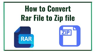 How to Convert Rar File to Zip File [upl. by Nathanael]