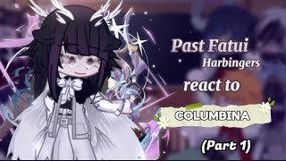 Past Fatui Harbingers react to Columbina ‖ Genshin impact ‖Gacha Club ‖12 Goddess of flowers [upl. by Burney17]