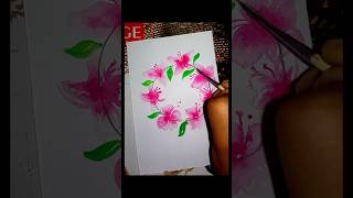 Easy flower band painting technique 😉 for beginners 🎉crativeArt satisfying [upl. by Ecyned]