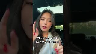 CLAW CLIP HACK For thick hairlong hair tutorial [upl. by Erasaec]