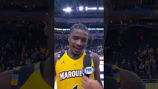 A teammate interrupts Kam Jones interview 😂 basketball nba marquette collegebasketball [upl. by Lily]