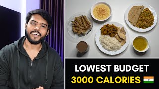 Lowest Budget Bulking Diet Plan For College Students  3000 Calories   Without Whey Protein 🇮🇳 [upl. by Janka]