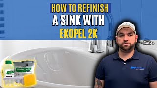 How to Refinish A Sink With Ekopel 2K  Watch Our Live Sink Refinishing  Refinished Bath Solutions [upl. by Slocum]