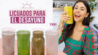 5 LICUADOS PARA EL DESAYUNO  Saludables y Fáciles☀️ [upl. by Kennard]