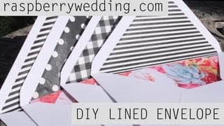 DIY LINED ENVELOPES FOR WEDDING INVITATIONS [upl. by Ahsilaf]