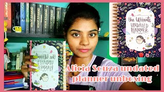 Alicia Souza undated planner unboxing and flip through 🌸📝📒 [upl. by Rech]