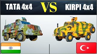 Turkish Kirpi 4x4 VS Indian TATA 4x4 Mine Proof Transport Vehicle [upl. by Esnahc598]