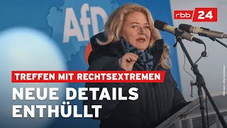 Berliner AfDChefin Kristin Brinker nahm an Treffen mit radikalen Rechten teil [upl. by Eisac523]