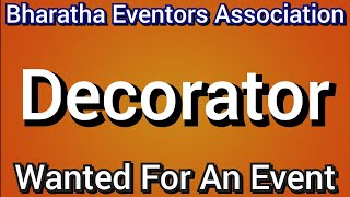 Decoration Artificial flowers cradle function Wanted Bharatha Eventors Association 7200323456 Cater [upl. by Lanod]