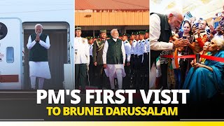 PM Modi begins landmark visit to Brunei Darussalam [upl. by Hastie868]