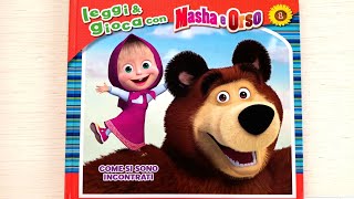 Masha e Orso COME SI SONO INCONTRATI libro con giochi e attività  audiolibro per bambini [upl. by Rosenstein]