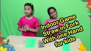 Indoor Game Straw in Fork With One Handgames to play at home with friendsindoor games near mefun [upl. by Burd]