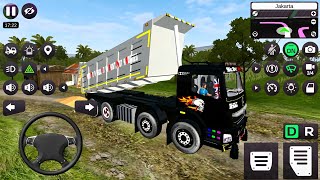 12 Wheeler Sand Truck Tipper Driving On Village Road  Bus Simulator Indonesia  BUSSID [upl. by Atterg855]