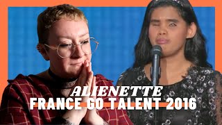 Aliènette  Frances Got Talent 2016  Week 2 REACTION french🇧🇪 [upl. by Eyahc]