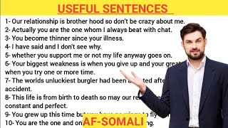 ku baro Englishka af somali USEFUL SENTENCES [upl. by Nalod288]