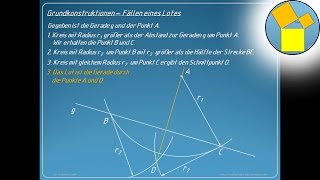 Grundkonstruktionen  Fällen eines Lotes  Rueff [upl. by Macfadyn188]