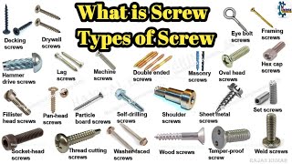 What is Screw  Types of Screw  स्क्रू क्या है और कितने प्रकार के होते है  screw [upl. by Gnuhp]