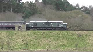 D673237032 3 ToneThrashClag Roars Away From Kelling Heath Halt On A 180 Gradient 15032024 [upl. by Novaelc408]