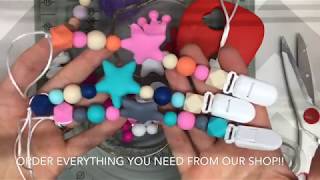 How to Make A Pacifier Teething Bead Clip [upl. by Nannahs705]