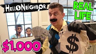 Last To Leave Hello Neighbor’s House Wins 1000 FUNhouse Family [upl. by Esenahs]