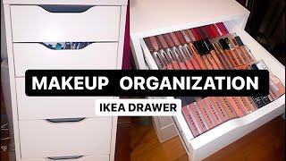 ORGANIZING MY MAKEUP IKEA ALEX DRAWER Rachael Bogarin [upl. by Oivlis351]