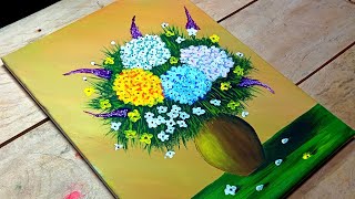 Cómo Pintar un Bodegón de FLORES en Jarrón HORTENSIAS con Acrílico  Tutorial de Pintura Acrílica [upl. by Lalad]