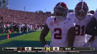 Alabama start off Rose Bowl scoring with 34yard TD run by Jase McClellan 😤  ESPN College Football [upl. by Anileme]