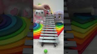 🐰🐱Glokenspiel Colored Wooden Balls glokenspiel [upl. by Ieluuk]