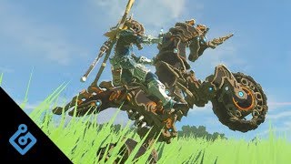 Sick Stunts On Zelda BOTWs New Motorcycle [upl. by Eibmab556]