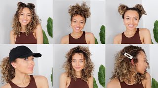 14 EASY CURLY HAIRSTYLES  3A [upl. by Ahsinehs]