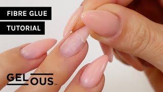 How To Fix A Broken Nail With Fibre Nail Glue  Application Tutorial  Gelous Gel Nail Polish [upl. by Srevart]