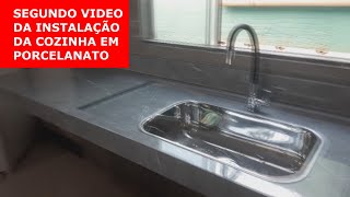 COZINHA EM PORCELANATO CINZA VIDEO 2 [upl. by Atirehc765]