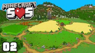 Minecraft SOS Ep 2  THE ULTIMATE FARM [upl. by Ahseinar]