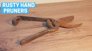 Rusty Hand Pruners  Secateurs Restoration [upl. by Ritter]