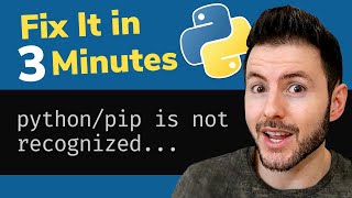 Fix PythonPip is Not Recognized as an Internal or External Command on Windows [upl. by Koeninger301]