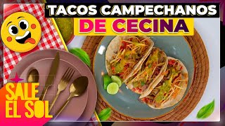 Receta de Tacos Campechanos de cecina con la Chef Ingrid Ramos  Sale el Sol [upl. by Ahsatsana]